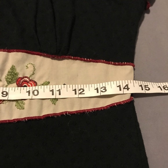 Xhilaration Short Sleeve Black and White Embroidered Top-M - Picture 10 of 16